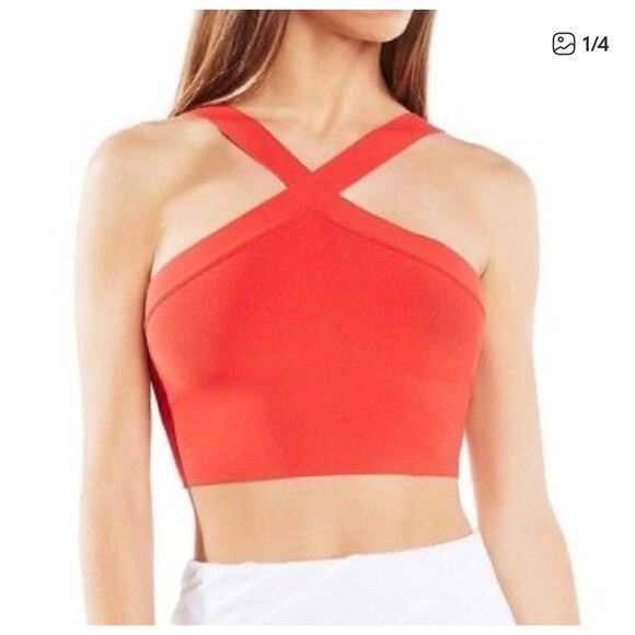 NWOT BCBGMAXAZRIA REVOLVE Jayla Halter Crop Top Size Small - Picture 2 of 5